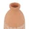 Set of 2 Pink Stoneware Rustic Vases, 15" x 5" x 5"